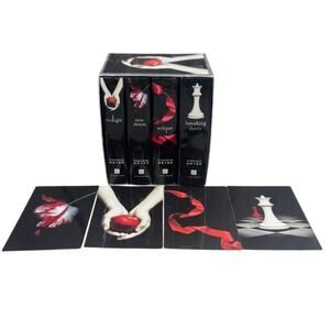 Twilight Saga Box Set by Stephenie Meyer Hardcover w/Prints (2008, Little Brown)